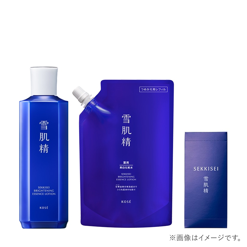 薬用雪肌精 ブライトニング エッセンス ローション 350ｍL ×1本＋つめかえ310mL ×1点＋コットン セット